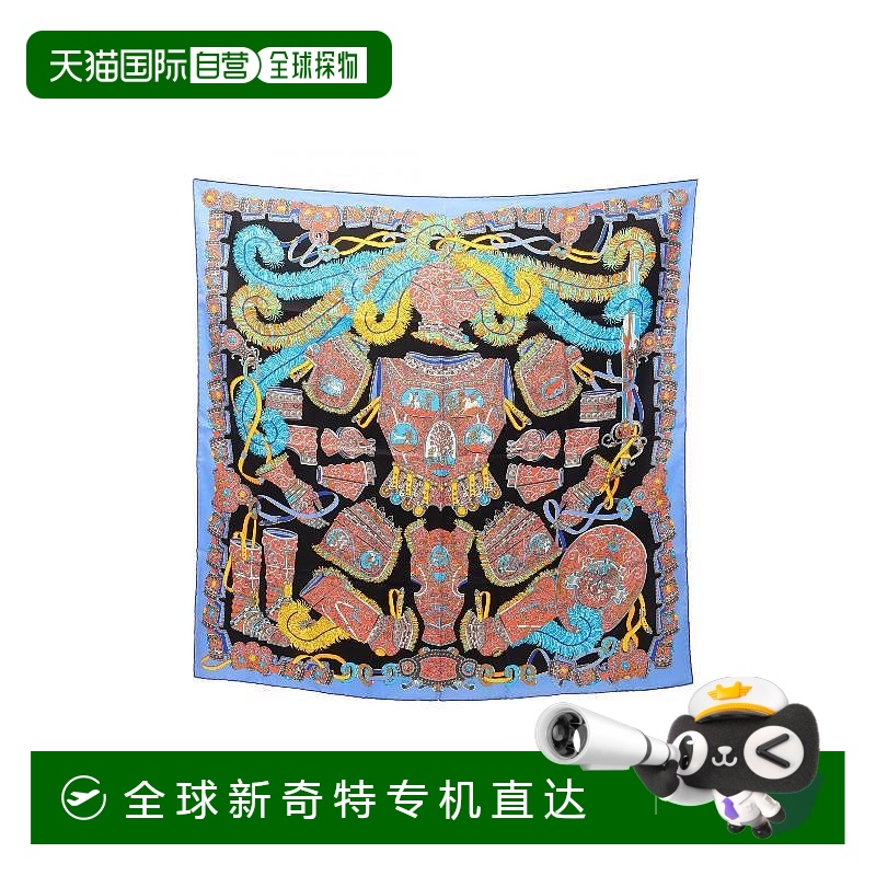 1h可退 日本直邮中古Hermes爱马仕女A级95新scarf围巾丝绸围巾丝B
