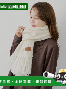1h可退 日本直邮Chico 女装 粗针编织 仿毛质感 围巾 CHZ1052416A