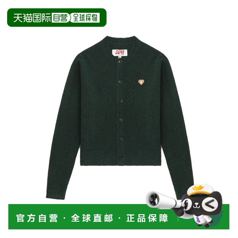 1h可退 日本直邮A BATHING APE 女装 心形徽章 半拉链开衫 CL7022
