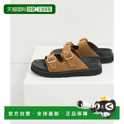 1h可退 日本直邮MOHI女士铆钉装饰麂皮凉鞋 2025AGUA35040