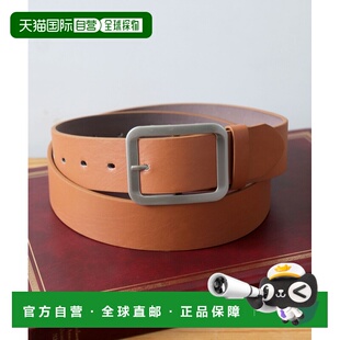 1h可退 日本直邮florist 男女通用银色框合成皮革宽版腰带 U43064