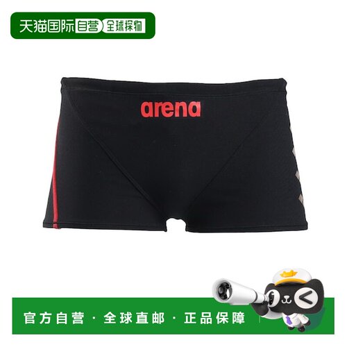日本直邮Arena男士竞技泳装 训练紧身短裤 黑红配色 M到3L码 AS6S
