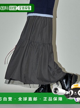 1h可退 日本直邮PUBLUX 女装 A字剪裁 蕾丝拼接 多层半身裙 限季