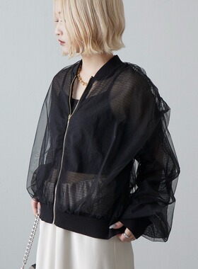 日本直邮Lui's FEMME 女装 蕾丝感蓬松夹克 LUZ1061207A0003