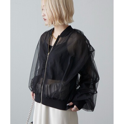 日本直邮Lui's FEMME 女装 蕾丝感蓬松夹克 LUZ1061207A0003