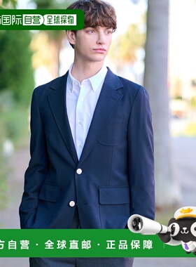 1h可退 日本直邮DRESSTERIOR 男士海军蓝修身西装外套 0864200820