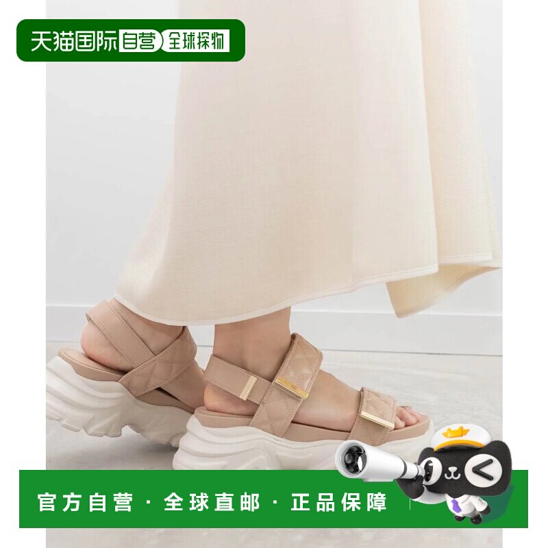 日本直邮RANDA 绗缝运动凉鞋 米色