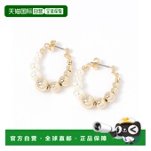 and...女士金属珍珠风耳环 1h可退 日本直邮niko 612575