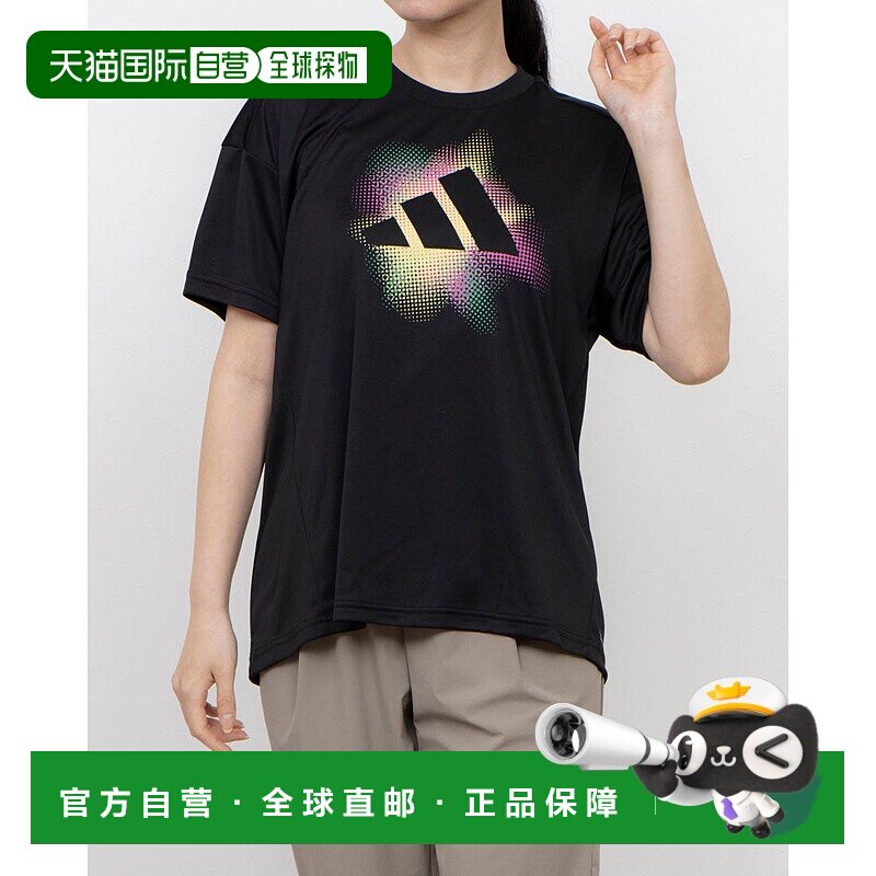 日本直邮 W 半袖机能T恤 Gradation SL 女士T恤 AP KA1027 黑色