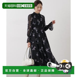 1h可退 日本直邮PROPORTION BODY DRESSING 花卉印花褶皱连衣裙