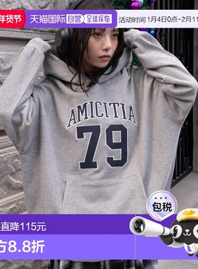 1h可退 日本直邮WEGO 女装 宽松版型 图案连帽卫衣WE26SP01L0006