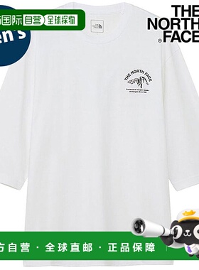 日本直邮 无 3/4袖一点logoT恤 [NT32537-W SS25] 白色北面