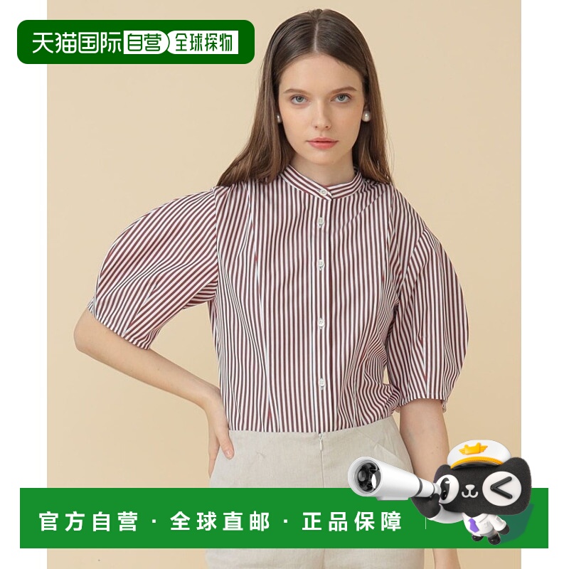 1h可退 日本直邮EFFE BEAMS 女士条纹宽袖衬衫 优雅气质 显瘦设计