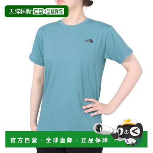 日本直邮北面THE NORTH FACE  字母圆领短袖 T恤 女款 宝蓝色