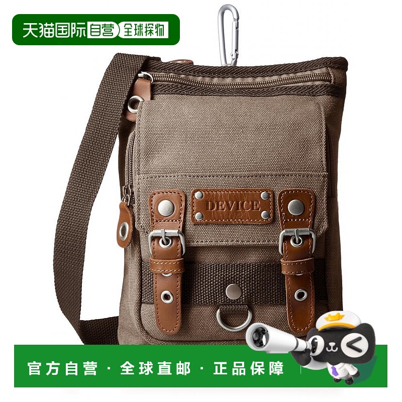 【日本直邮】device休闲包男士复古大容量肩挎包剪刀包两用棕色