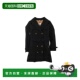日本直邮中古Burberry博柏利女A级95新trench coat风衣帆布外套黑