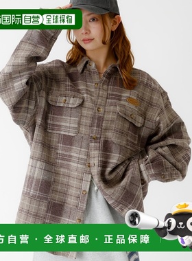 1h可退 日本直邮PARROTT CANVAS 女装 CPO 格子拼接长袖衬衫 秋冬