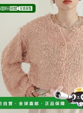 1h可退 日本直邮hinari女士蝴蝶结网纱针织开衫 HN00000037