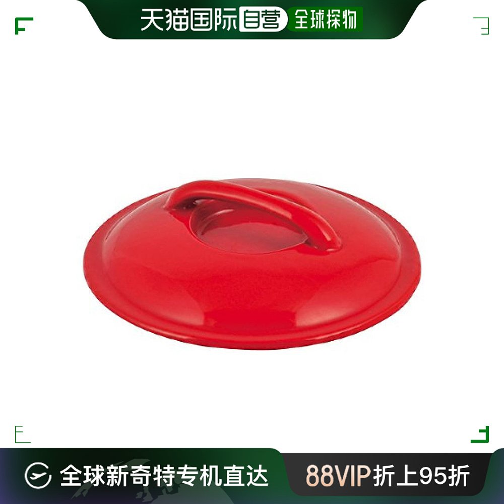 【日本直邮】珍珠金属搪瓷锅盖 18cm用铁铸件红色 HB-2744