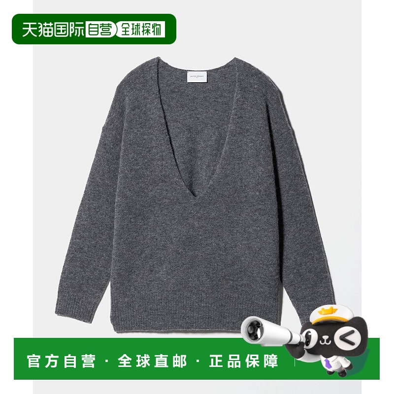 1h可退 日本直邮UNITED ARROWS 女装深V领套头针织衫 肩部外露设