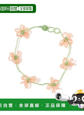 日本直邮designsix 女士大花珠子项链 可爱时尚配饰 三段式长度调