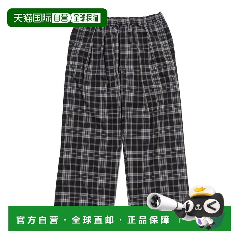 1h可退 日本直邮BEAMS男装 宽松直筒格纹休闲裤 原创面料易打理 1,男装,休闲裤,淘宝优惠券,粉丝福利购,淘宝优惠卷