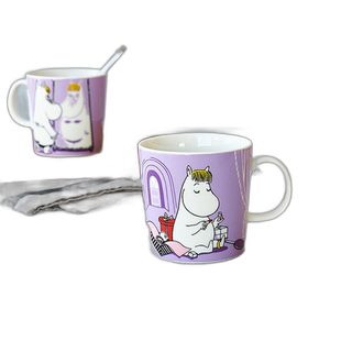 日本直邮Arabia阿拉比亚姆明系列马克杯歌妮女士紫罗兰陶瓷家用