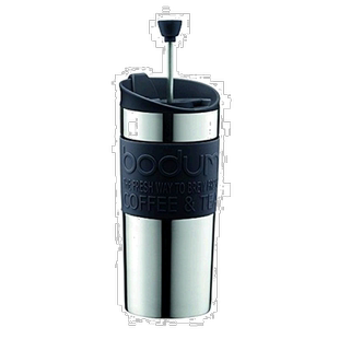 【日本直邮】波顿法压壶咖啡机(平底杯用带盖)不锈钢制350ml黑色