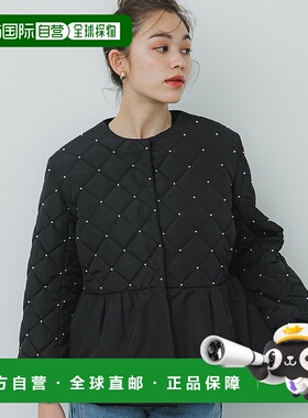 日本直邮coca 聚酯塔夫绸珍珠绗缝撕裂感夹克 CO4289EW012853外套