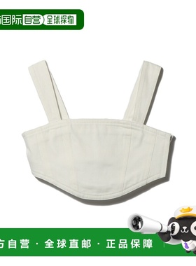 1h可退 日本直邮COLUMN 女装 全棉丹宁紧身背心 半身设计 白色高