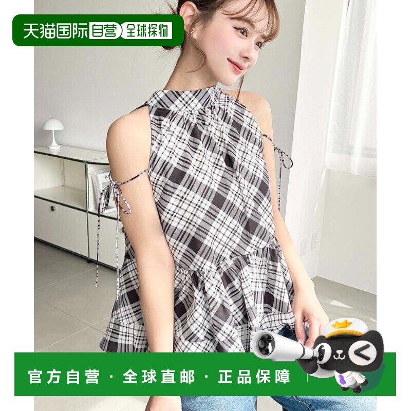 1h可退 日本直邮moment+ 女装 无袖美式泡泡袖后系带衬衫 mt02501图片
