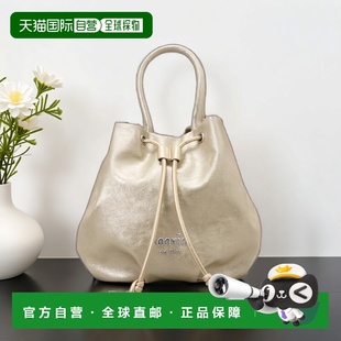 日本直邮LANVIN 金属光泽心形设计肩背包 女士 Bleu 1h可退