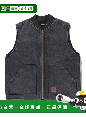 1h可退 日本直邮XLARGE男女同款全棉Canvas马甲拼接仿皮细节基本