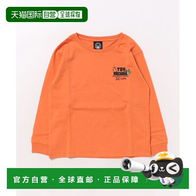 日本直邮TOY MACHINE儿童宽松长袖T恤  25A90342