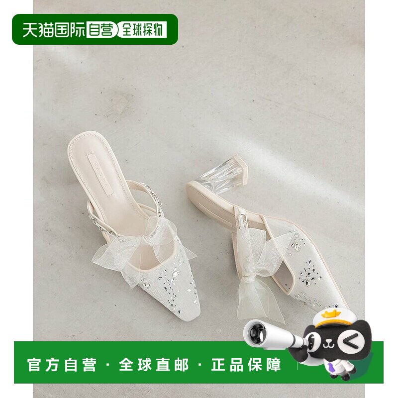 日本直邮Randa 2WAY 透明薄纱女鞋 RA041BW14238