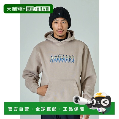 1h可退 日本直邮Eastside Golf男装宽松刺绣运动连帽衫 半拉链设