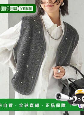 日本直邮SHIPS assiette羊毛混纺刺绣背心 [97711424]