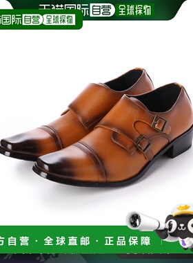 【日本直邮】Gino Zeeno鞋鞋男男鞋正装直筒尖带双僧带吊带鞋尖头