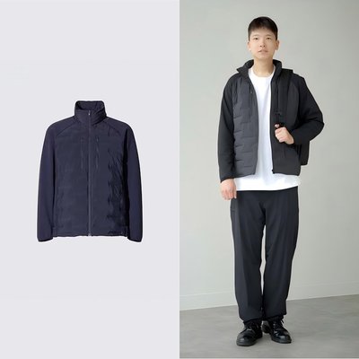 日潮跑腿UNIQLO优衣库25秋冬PUFFTECH空气棉服拼接夹克外套481352