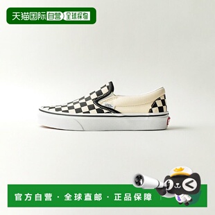 1h可退 日本直邮VANS 男士经典棋盘格帆布一脚蹬鞋款 VN000EYEBWW