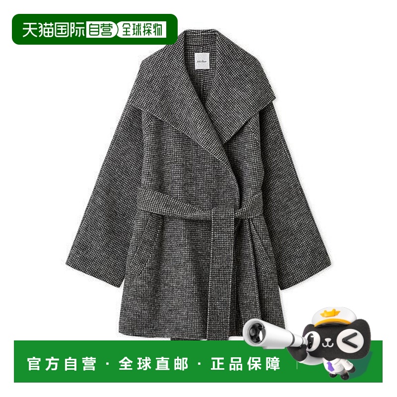 1h可退 日本直邮Mila Owen 配腰带大翻领中长款大衣