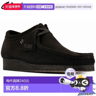 日本直邮Clarks 男款 Wallabee 鞋 Clarks Wallabee 鞋 男士 休闲