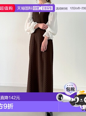 日本直邮JUNOAH 蓬松提花比斯特针织连衣裙 JU5602EW05354 连衣裙