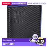 日本直邮BURBERRY博柏利双折钱包黑色男女通用经典 大牌简约风时尚