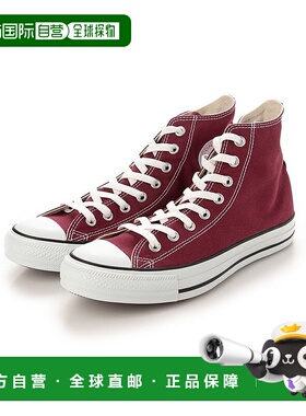 【日本直邮】converse匡威All Star高帮帆布鞋红色系带时尚运动