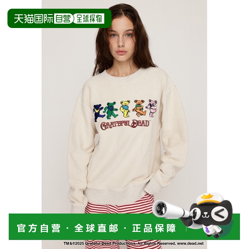 1h可退 日本直邮SLY 女装 Grateful Dead联名宽松刺绣熊图案卫衣