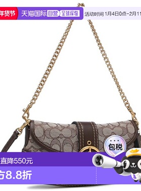 日本直邮Coach Soho Bag 25 经典提花单肩包棕色女士 CAN45 B4S0M