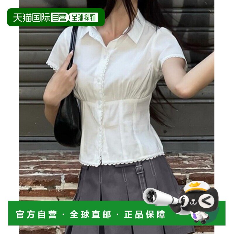 日本直邮LAMPOON 女装 紧身胸衣风蕾丝通勤衬衫 LP0554
