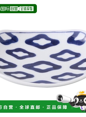 【日本直邮】波佐見焼 靛蓝古典云纹方形小盘 9cm 48201