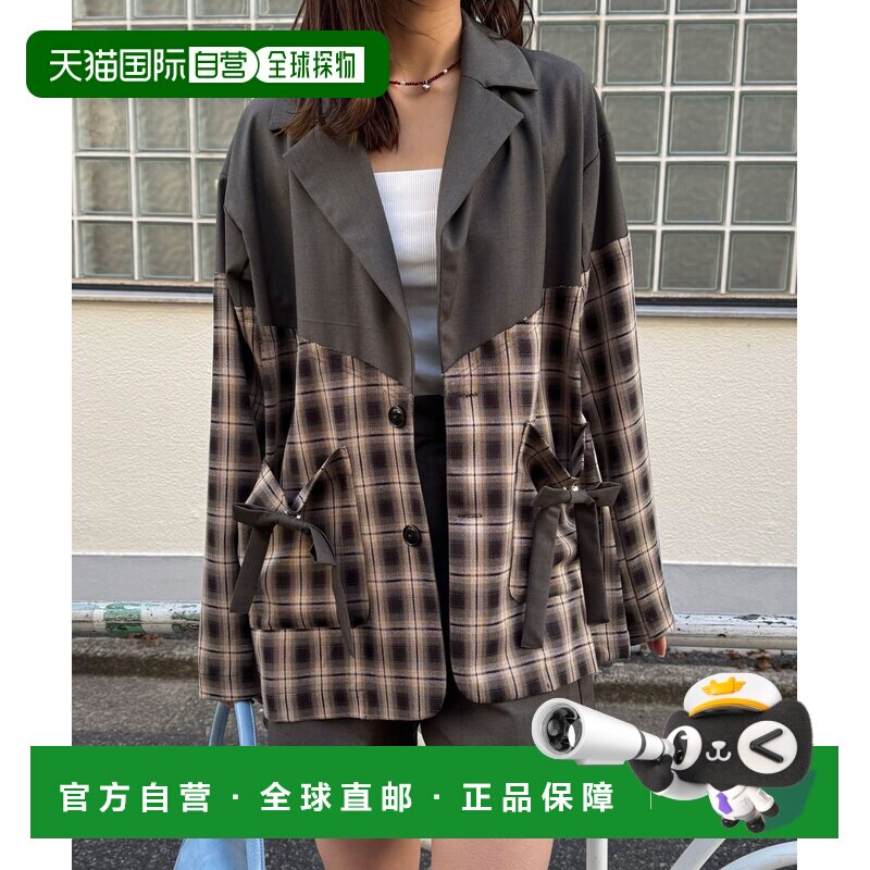 日本直邮CIAOPANIC 女装 宽松半脱设计翻领西服 外套 可拆卸蝴蝶